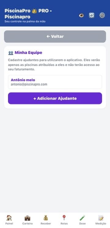 Gestão de Equipe no PiscinaPro PRO